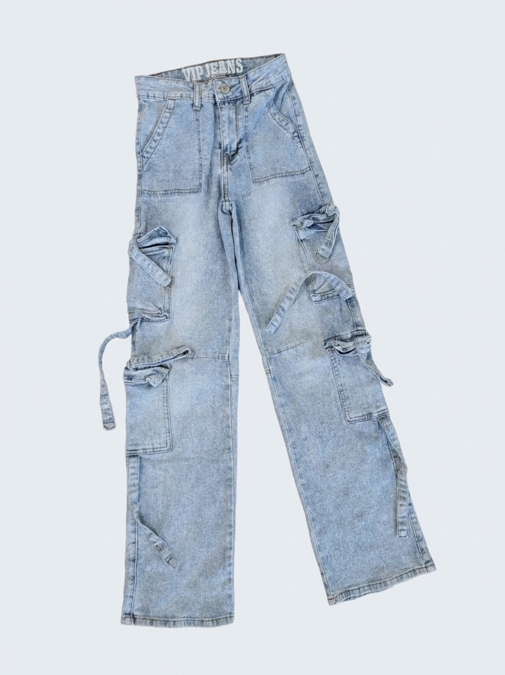 VIP Light Blue Cargo Denim Jeans